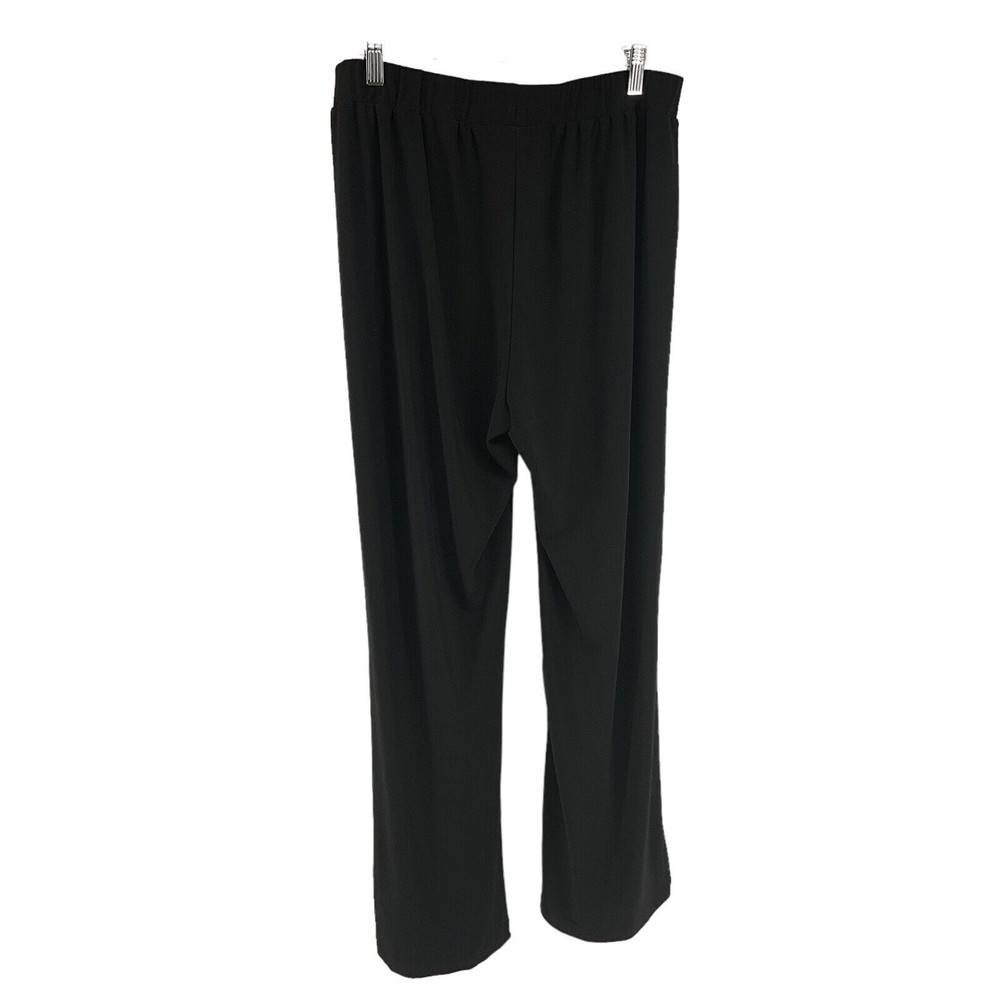 Coljetta Womans Black Mid Rise Pants‎ Size 10 With Pockets Pull On